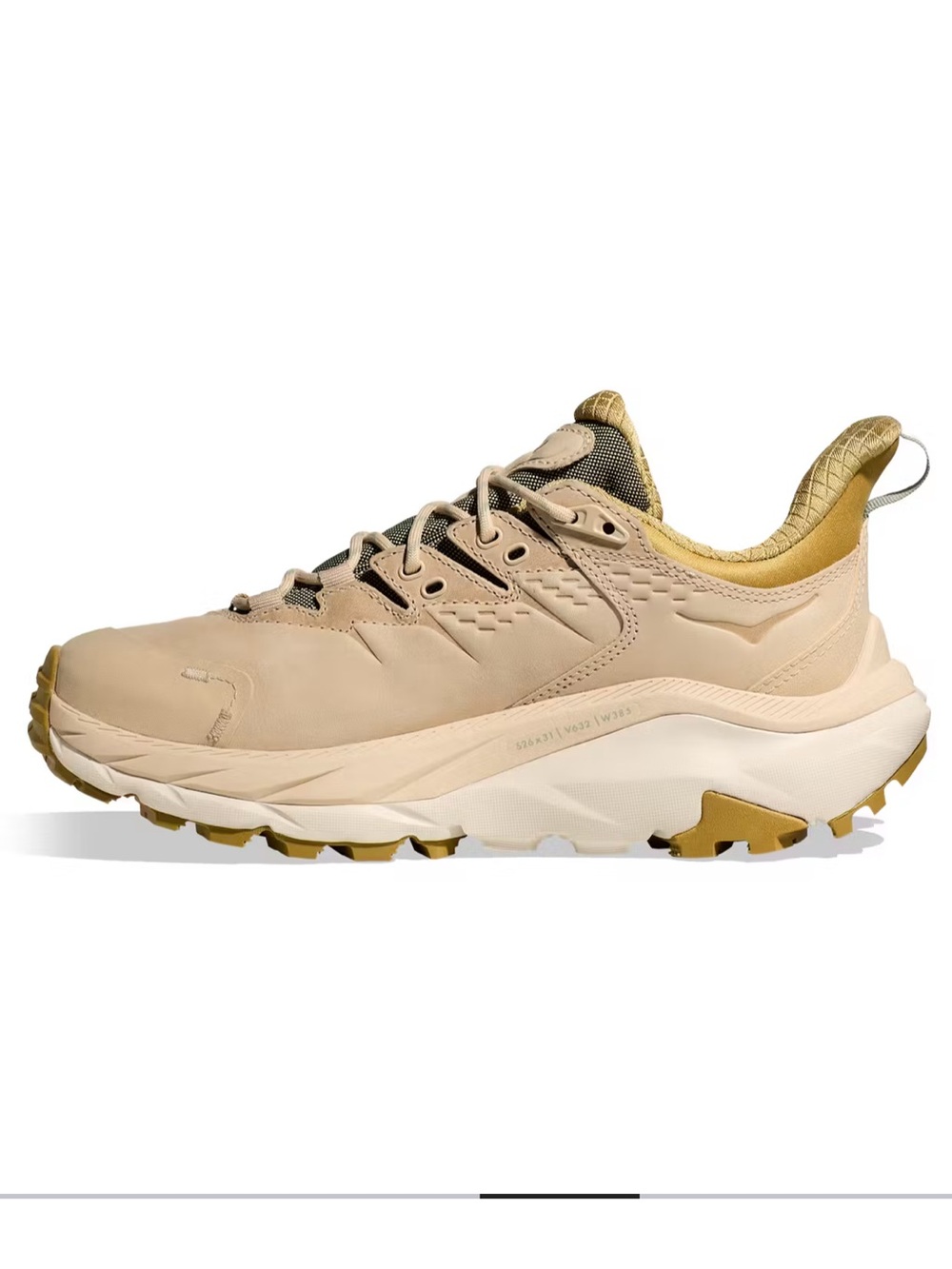 Hoka Beige and Gold Trekking Sneaker - Picture 3 of 16
